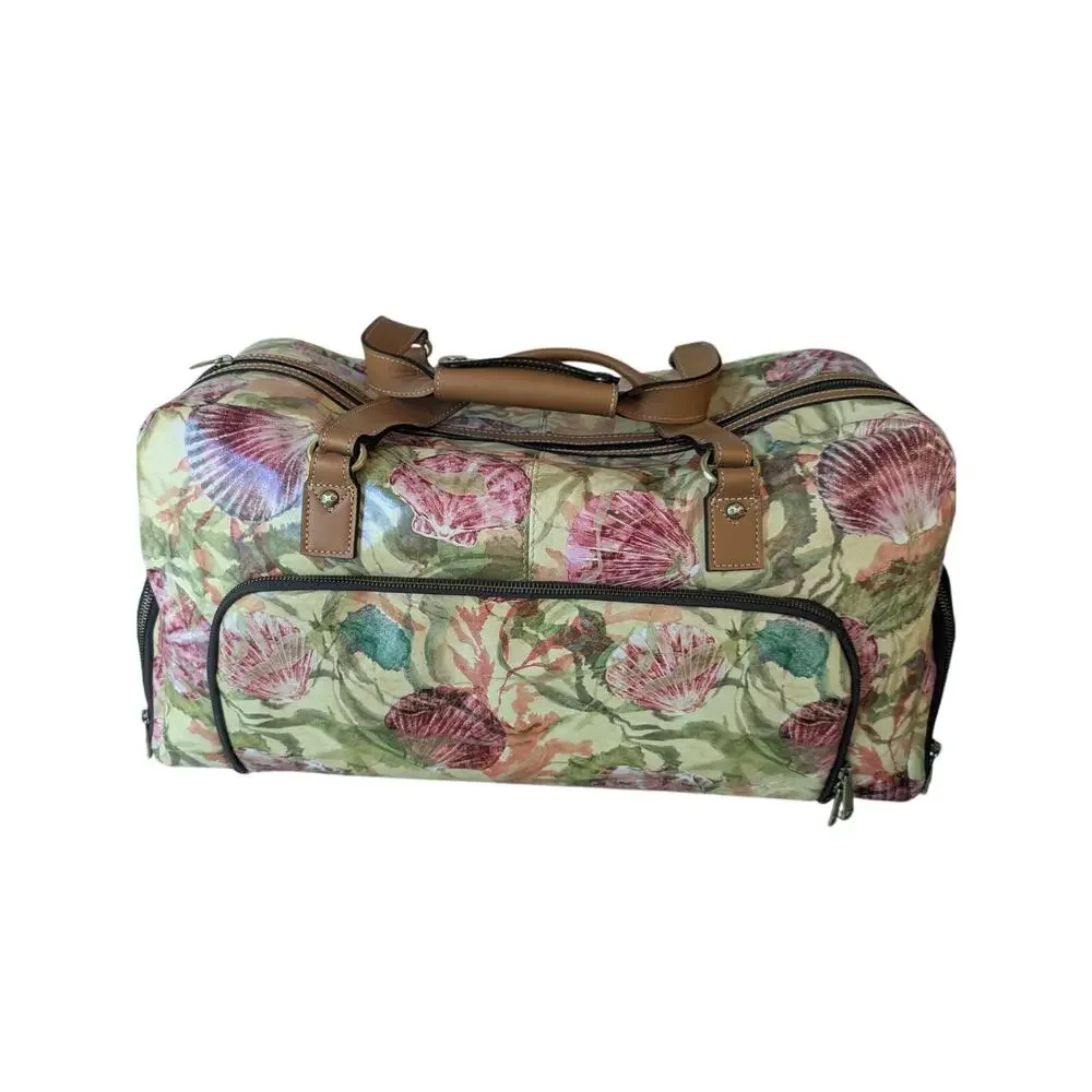 Patricia Nash Seashores Mandara Overnighter Duffle Bag Suitcase Travel NEW